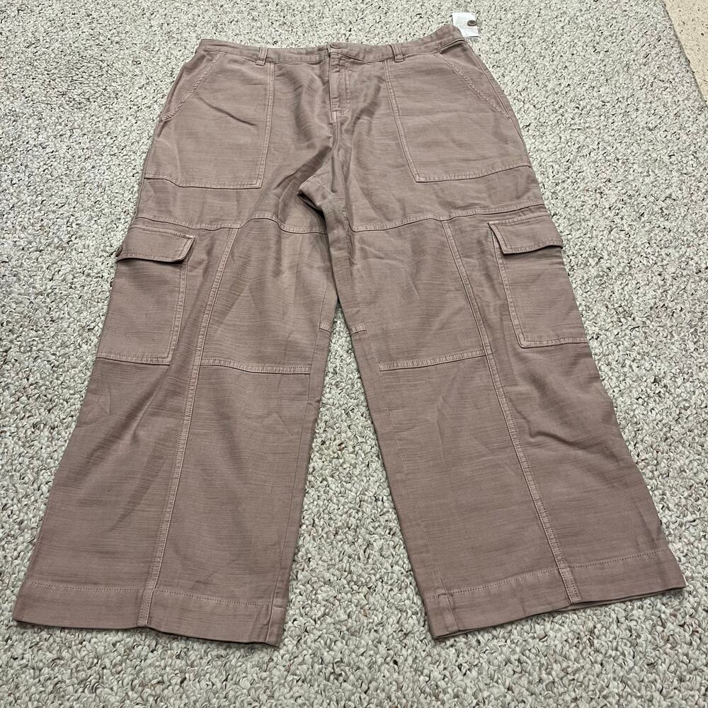 Lucky Brand Women's Straight Leg Cargo Pants in Dusty Mauve